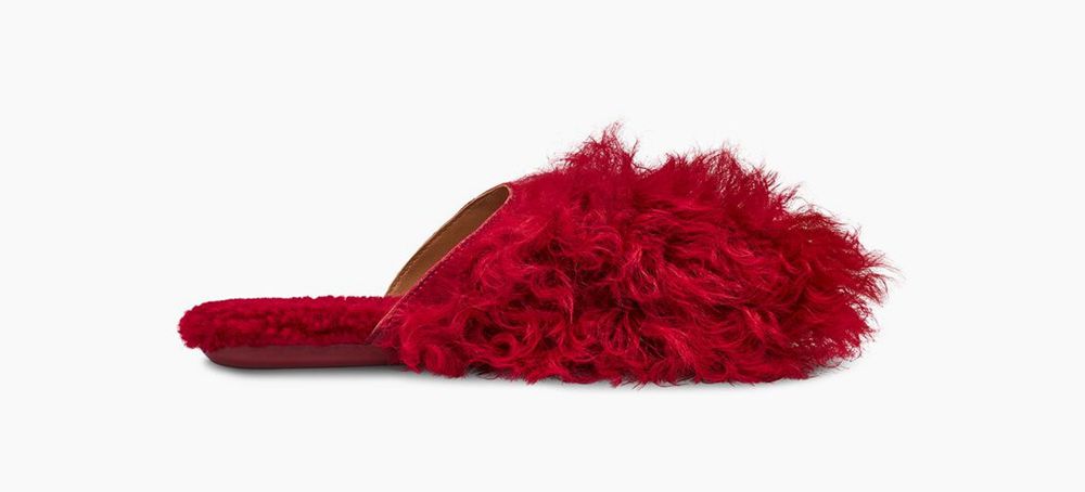 Ugg X Molly Goddard - Womens Moccasins - Deep Red - NZ (0264WAVME)